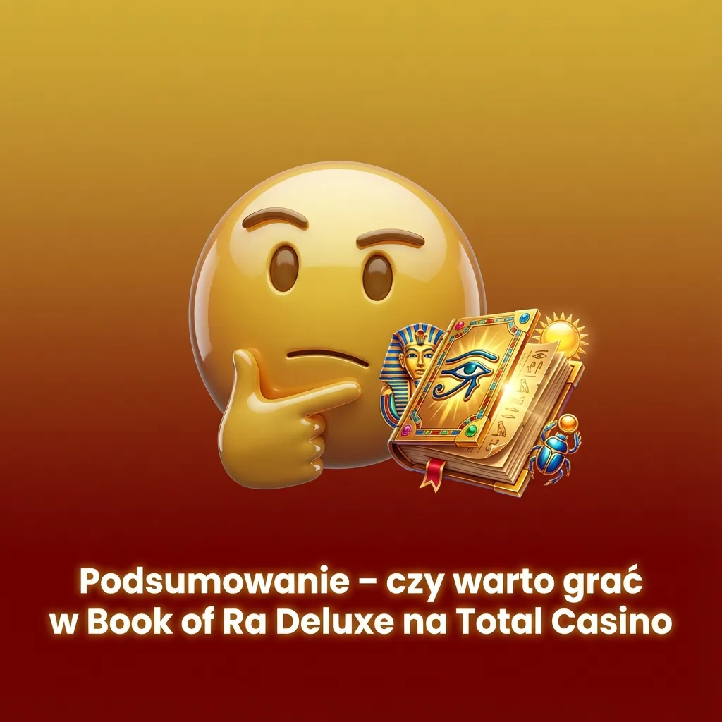 Ekran gry Book of Ra Deluxe na Total Casino z polskim interfejsem, złotówkami i przyciskiem bonusu powitalnego