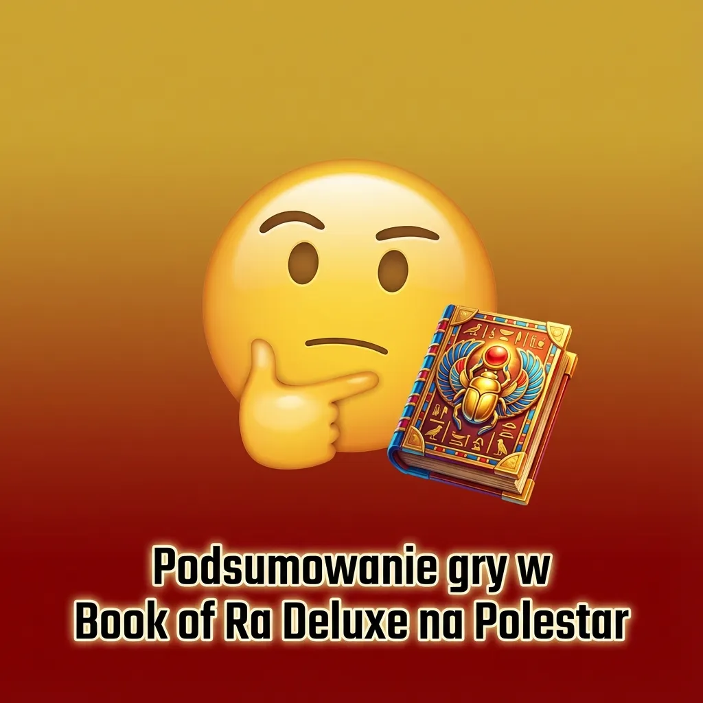 Ekran slotu Book of Ra Deluxe na platformie Polestar z egipskimi symbolami i informacjami o darmowych spinach
