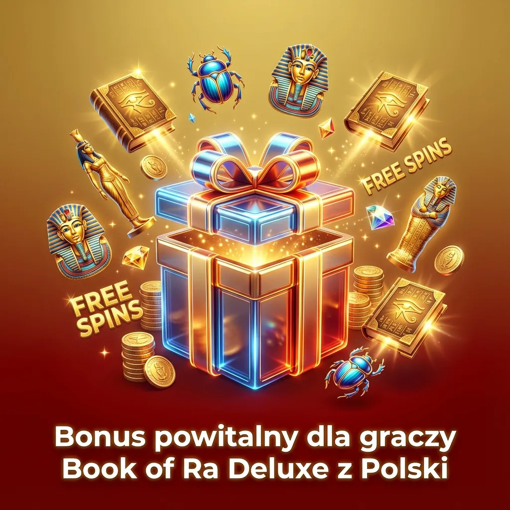 Ekran kasyna online Polestar z ofertą bonusu powitalnego dla graczy z Polski w grze Book of Ra Deluxe