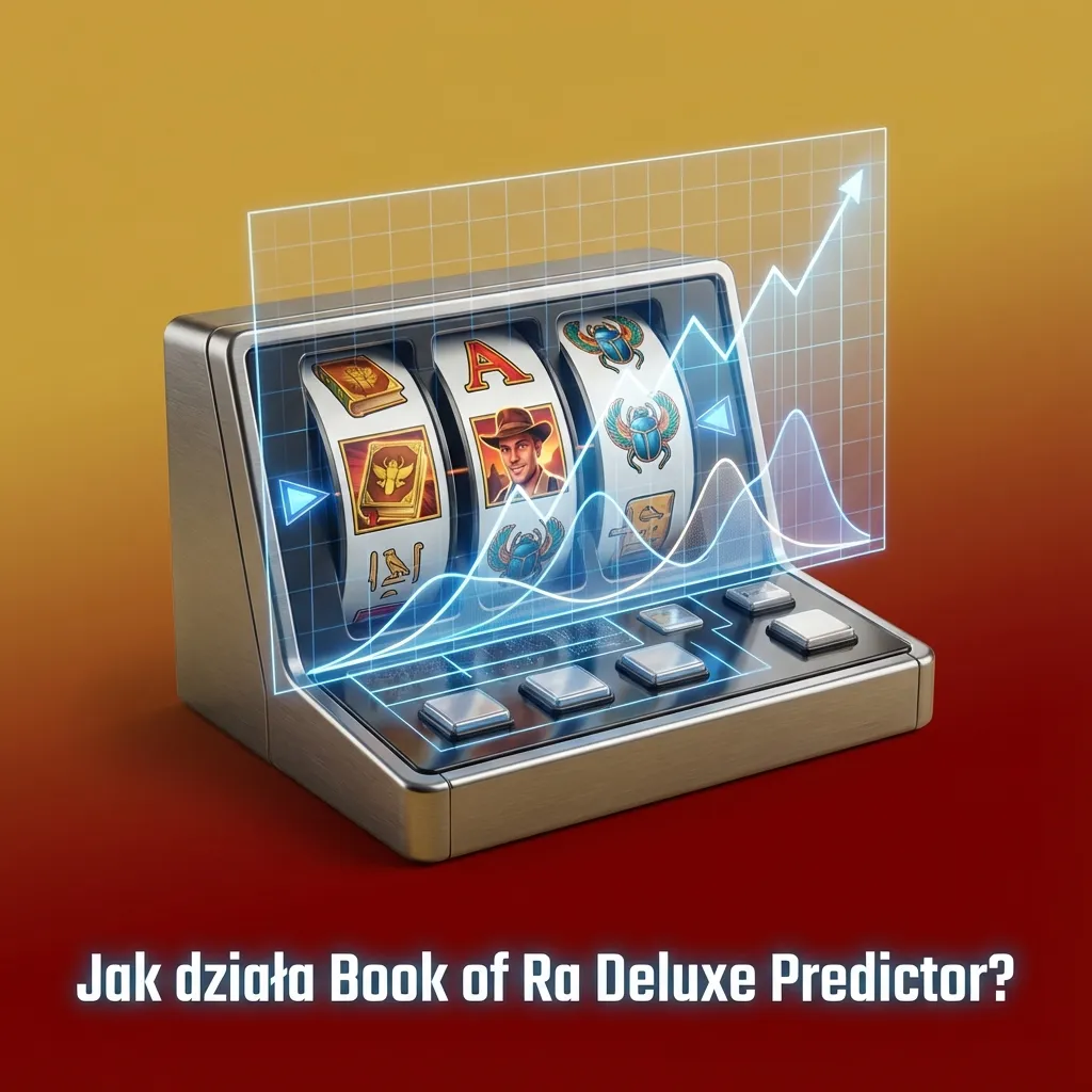 Schemat działania Book of Ra Deluxe Predictor analizujący historię gry, bębny slotu i stawki gracza