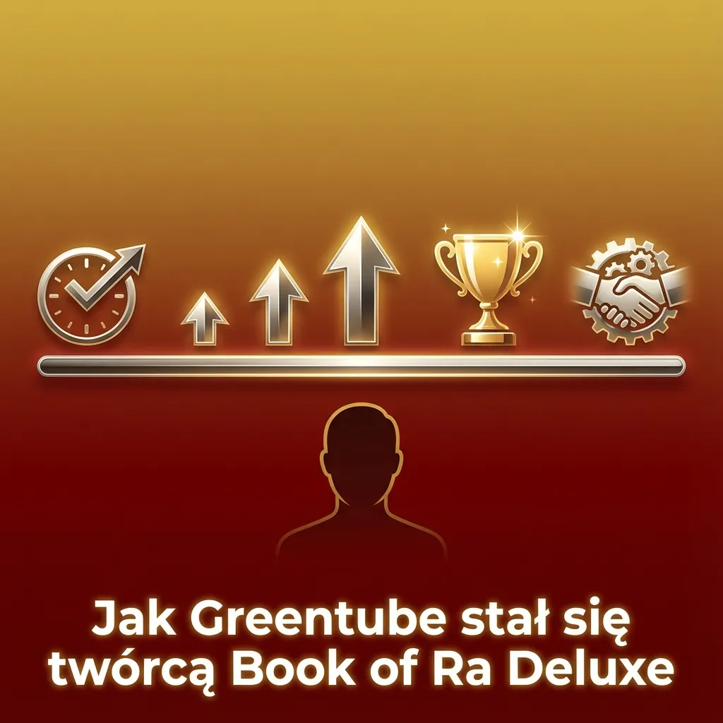 Grafika promocyjna Greentube z motywem Book of Ra Deluxe i ikoną automatu kasynowego
