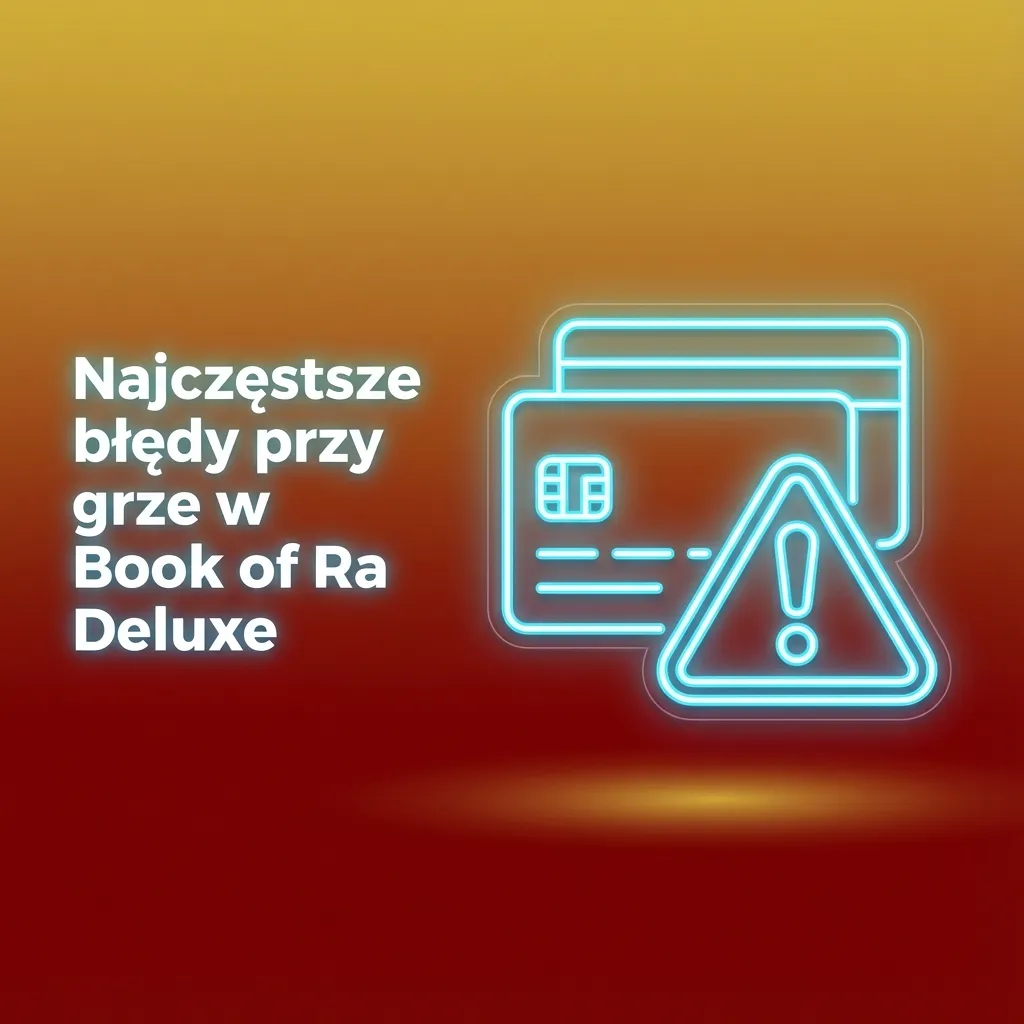 Infografika Book of Ra Deluxe z listą najczęstszych błędów graczy: wysokie stawki, gonienie strat, brak limitów i zasad