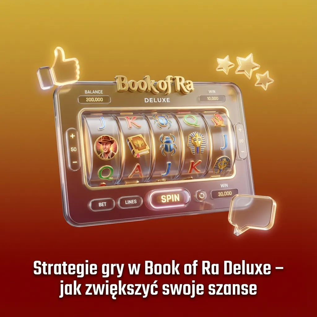 Ekran gry Book of Ra Deluxe z bębnami i przyciskami stawek, ilustrujący strategię zarządzania budżetem