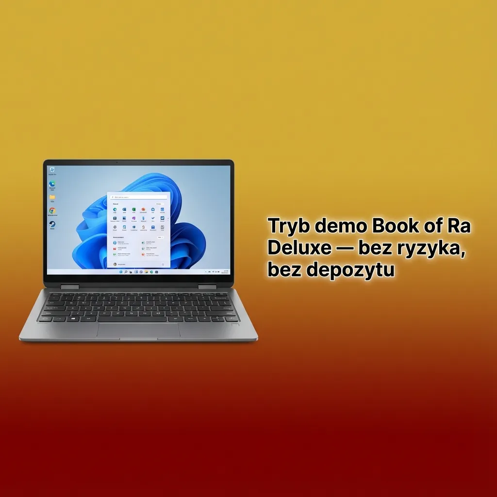 Ekran slotu Book of Ra Deluxe w trybie demo z wirtualnymi żetonami, bez logowania i depozytu