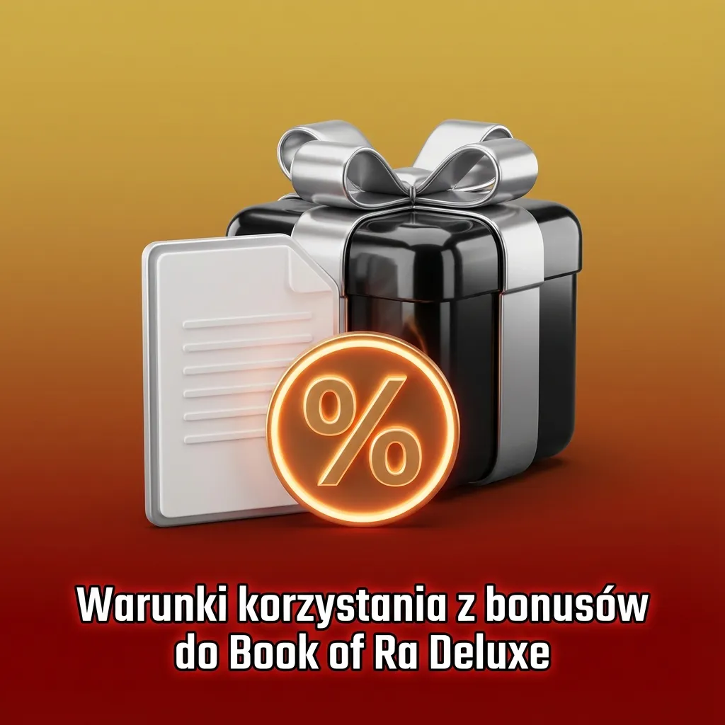 Ekran Book of Ra Deluxe z ikoną bonusu, regulaminem obrotu, limitami stawek i czasu ważności promocji