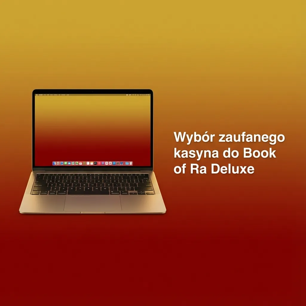 Gracz przy komputerze wybiera licencjonowane kasyno online do gry w Book of Ra Deluxe, widoczne ikony popularnych płatności